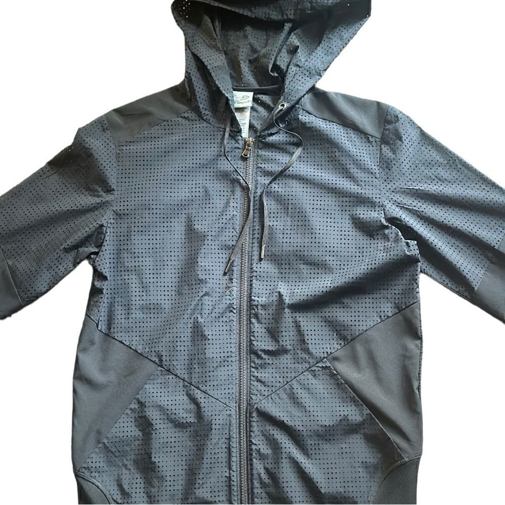 C9 Champion Black Hooded Lightweight Mesh Jacket Size Small
